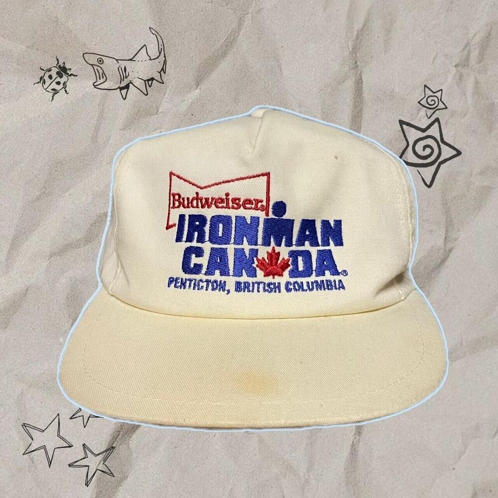 Budweiser Ironman Canaan Off White Hat Adjustable